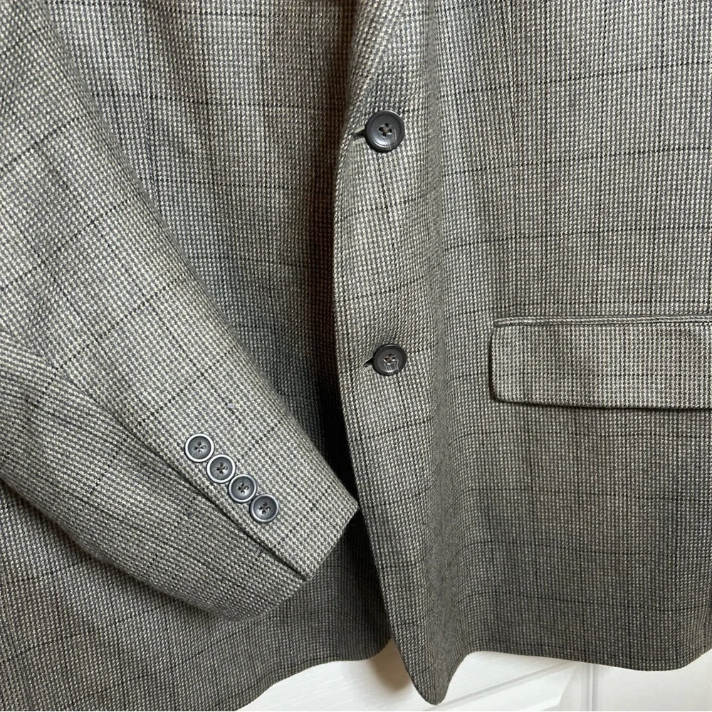 OSCAR DE LARENTA 48 Regular Men’s Tweed Blazer/Jacket Gray